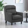 CAVINAS Linen Accent Chair with Waterfall Backrest and Rubberwood Leg,Cozy Upholstered Living Room Chairs,Reading Chairs for Living Room - 2 of 4