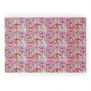 Doodle By Meg Pink Bow Print Welcome Mat - Deny Designs - 1 of 3