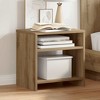 CLIHOME Set of 2 Farmhouse Nightstands Bedside Storage Cabinet With Open Shelf - 3 of 4
