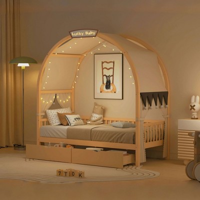 Whisen Twin Size Bed with Arched Roof - A Dreamy Sleep Experience