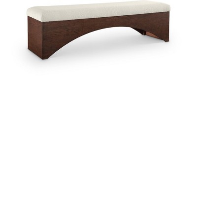Meridian Furniture,Lawson Velour Fur Fabric Bench