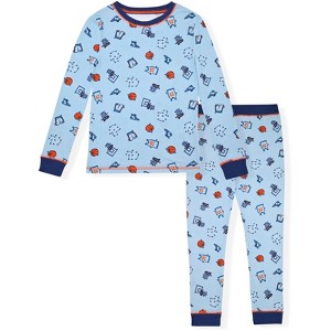 Sleep On It Boys 2-Piece Super Soft Jersey Long Sleeve Snug-Fit Pajama Set - 1 of 4