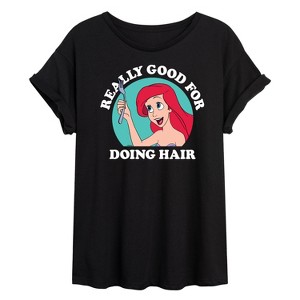 Women's - Disney - Really Good For Doing Hair Oversized Graphic T-Shirt - 1 of 4