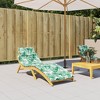 vidaXL Sun Lounger Cushion in Leaf Pattern - Water-Resistant and Durable Oxford Fabric - Indoor/Outdoor Use - Non-Slip Design - 2 of 4