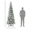 FURNIinspire Artificial Trees Unlit Snow Flocked Slim Pine Christmas Tree With Realistic Branches, Christmas Decorations, Green, 29.5"*29.5"*90.5" - 3 of 4