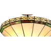 Chloe Lighting Belle Tiffany-Style 2 Light Mission Semi-Flush Ceiling Fixture 16" Shade - 3 of 3