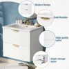 ALEXOUN 24" Freestanding Bathroom Vanity with Sink,Bathroom Storage Cabinet with 2-Tier Drawer & Undermount Ceramic Basin for Small Bathrooms - 4 of 4