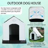 FDW 28/32/39 Inch Spacious Plastic Dog House Dog Kennel with Ventilated Roof Removable Tray - 3 of 4