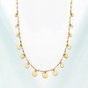 Ross-Simons Italian 1.5mm 10kt Yellow Gold Graduated Circles Lumachina Chain Necklace - 2 of 4