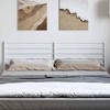 vidaXL 35.4-Inch Metal Headboard for King Size Beds, Durable Steel Construction Headboard for Modern Minimalist Bedroom, Easy Assembly, White - 3 of 4