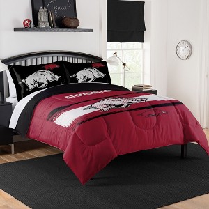 Sweet Home Collection NCAA Arkansas Razorbacks Comforter & Pillow Sham Set - 1 of 3