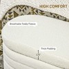 Aghana Digitals Cream White 46" Storage Bench with Teddy Fleece Upholstery, Thick Padded Cushion & - 4 of 4