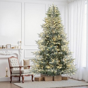 Acekool Holiday Tree with 350 Lights, Pre-Lit, Pinecones & Berries, Easy Assembly, Fire-Resistant - 1 of 4