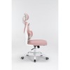 NicBex Swivel Rolling Mesh Office Chair,Adjustable High Back Chair with Lumbar Support and Flip-up Arms for Work Study Gaming,Pink - 3 of 4