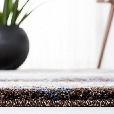 Abstract Multicolor Shag Synthetic Area Rug 6' x 9'