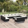 vidaXL Garden Lounge Set Black - 2 of 4