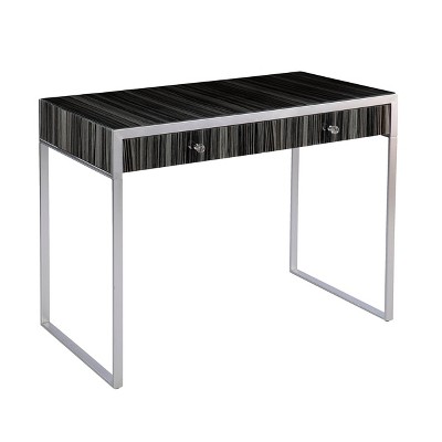 Lisgaf Writing Desk Silver/Black - Aiden Lane