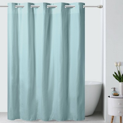 Embossed Microfiber Shower Curtain - Hookless