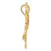Black Bow Jewelry 14 Two Tone Gold Prancing Horse with Pink Heart Pendant - 2 of 4