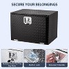 "24" Aluminum Diamond Plate Tool Box, Lockable Truck Storage Chest with Sliding Shelf, Waterproof Organizer for Pickups, RVs & Trailers - 2 of 4