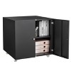 Metal Printer Cabinet with File Storage, Mobile 3D Printer Stand with 2 Doors and Adjustable Shelf, Under Desk File Cabinet - 4 of 4