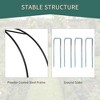 Gulches 7.5' Metal Garden Arch with Gate, Garden Arbor Trellis for Climbing Plants, Roses, Wedding Arch for Outdoor Garden, Lawn, Backyard, Black - 4 of 4