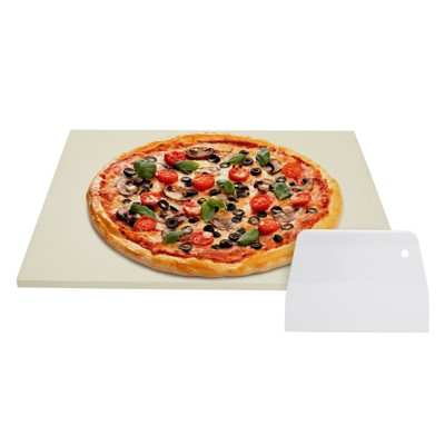 Farmlyn Creek Rectangle Pizza Plate with Scraper (15 x 11.8 x 0.5 in, White)