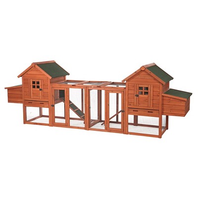 Tixie Pet Chicken Coop Duplex - Brown