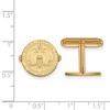Black Bow Jewelry 14k Yellow Gold Plated Sterling Silver Georgia Tech Yellow Jackets NCAA Cuff Links - 2 of 3