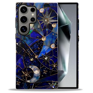 BONGEEK Case Compatible with Samsung Galaxy S25 Ultra,Scratch Resistant Hybrid 2-Layer Hard Shell Bright Phone Case,Celestial Starry Night Moon Stars - 1 of 4