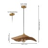 JONATHAN Y Miko Modern Coastal Organic Curve Rattan LED Pendant - 4 of 4