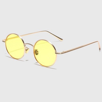 Anna-Kaci Women's Retro Round Metal Sunglasses