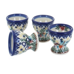 Blue Rose Polish Pottery 38-4 Vena Egg Cup Set - 1 of 1