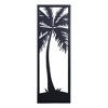Lone Palm II Laser Cut Metal Wall Art Black - StyleCraft: Iron Botanical Sculpture, Nautical Coastal Decor, 36"x12" - 3 of 4