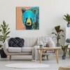 Stupell Industries Brilliant Blue Bear Gazing Street Style Graffiti Splatter Canvas Wall Art - 2 of 4