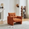 Aortzio Modern Tufted Velvet Accent Chair,Comfy Upholstered Armchair Leisure Single Sofa Chair with a Waist Pillow - 3 of 4