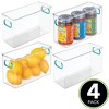 mDesign Plastic Kitchen Food Storage Organizer Bin, 4 Pack - 3 of 4