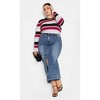 Women's Plus Size 70's Stripe Sweater - stripe | CITY CHIC - 4 of 4