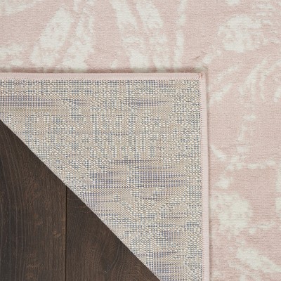 Bloomfield Easy-Care Blue Floral Synthetic 6' x 9' Area Rug