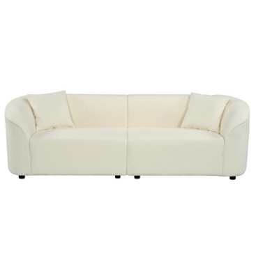 Christopher Knight Home Godwin 87.5" Modern Upholstered 3 Seater Curved Sofa
