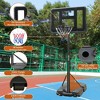 Portable Basketball Hoop Height Adjustable basketball hoop stand 6.6ft - 10ft with 44 Inch Backboard and Wheels for Adults Teens Outdoor Indoor - 2 of 4