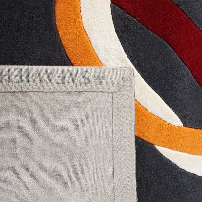 Soho 5' x 8' Black Wool and Viscose Handmade Tufted Rug