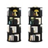 Besiost Rotating Bookshelf, 360 Display Corner Bookshelf for Small Space - 2 of 2