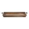 Cheung's Magnolia Tapered Wood Tray & Metal Handles - 4 of 4