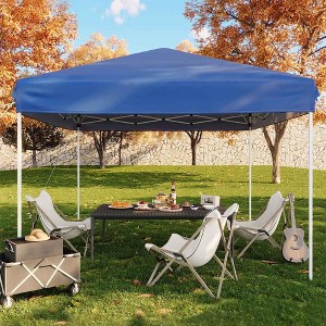 10x10 Heavy Duty Pop Up Canopy, Outdoor Canopy Tent with Portable Bag, 3 Adjustable Height - 1 of 4