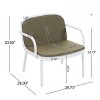 Outdoor Lounge Chair Set of 2 with Ergonomic Design, Frame Beige Cushion Club Chairs for Patio or Balcony-Maison Boucle - 3 of 4