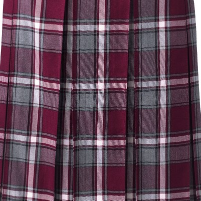 burgundy/gray plaid