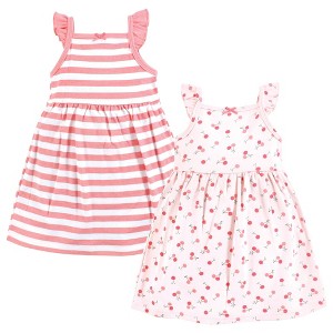 Hudson Baby Girls Cotton Dresses, Cherry Sweet - 1 of 3