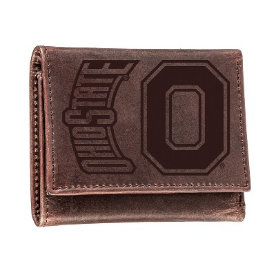Evergreen Ohio State University Crazy Horse Collection Tri-fold Wallet ...