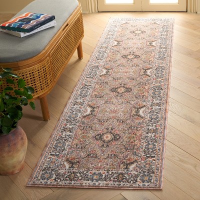 Elegant Crimson Beige/Ivory Synthetic 2'2" x 4' Area Rug